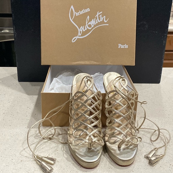 louboutin wrap heels